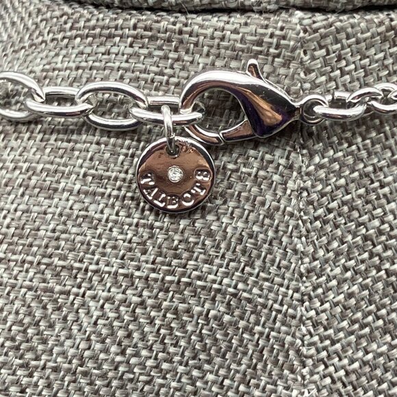 Talbots Circle Link Necklace 18 In Chain Gold Silver Twisted Hoop Retro Classic - Picture 4 of 9